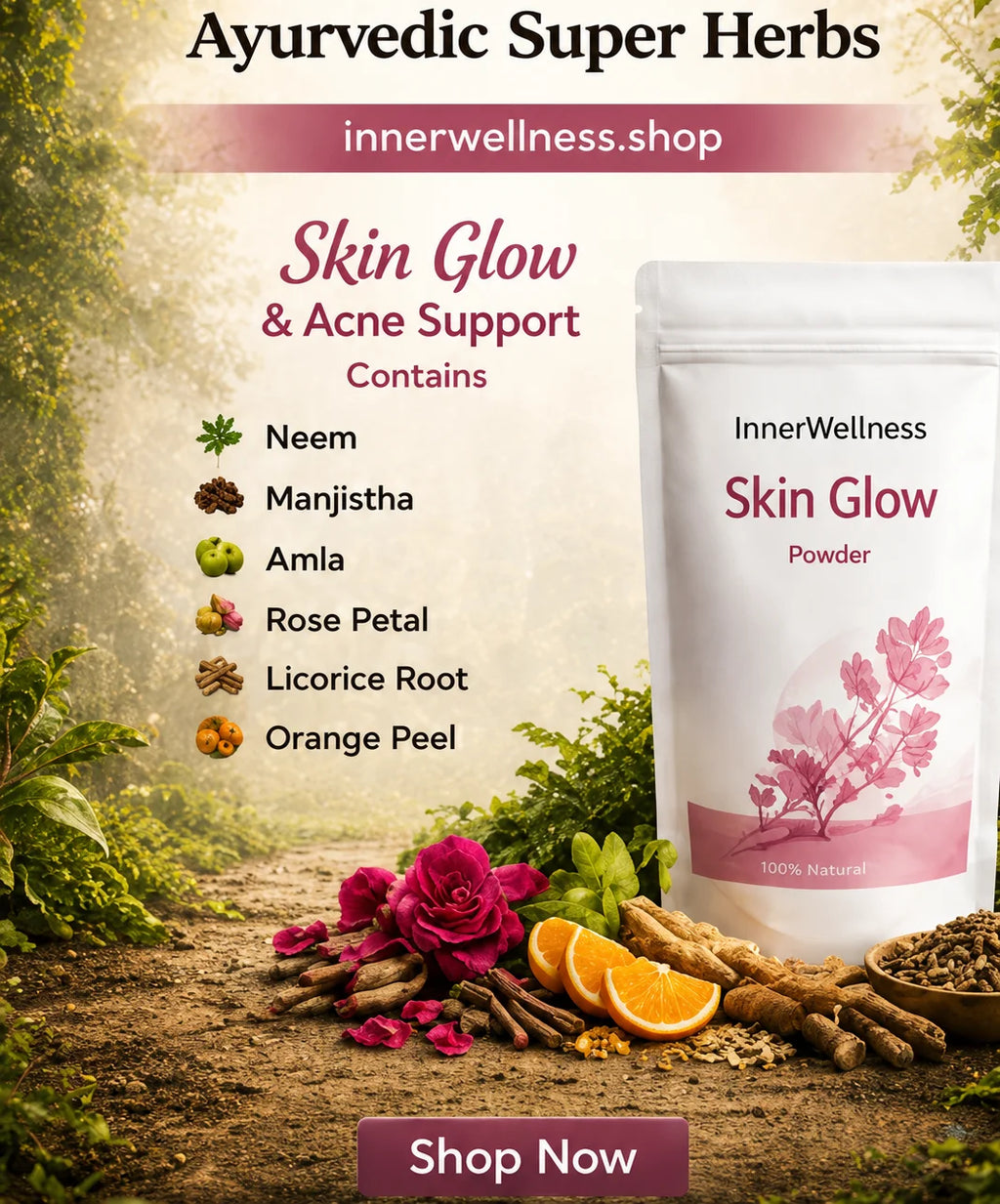 Skin Glow & Acne Support Powder
