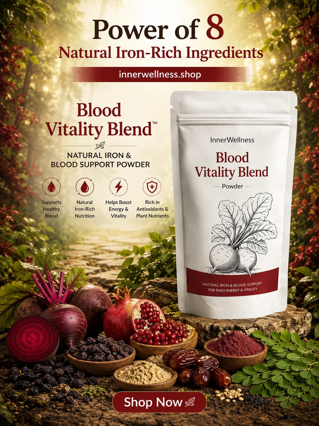 Natural Iron & Blood Support Powder
